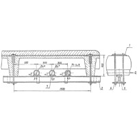 Траверсы для крепления трубопроводов трехрядные А14Б 588.000 СБ 100 мм