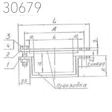 Подвески судовых трубопроводов тип 9-156х536-АМг 300 мм РИДФ.301525.001 0,482 кг