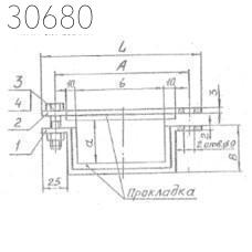 Подвески судовых трубопроводов тип 9-125х295-АМг 150 мм РИДФ.301525.001 0,212 кг