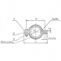 Подвески судовых трубопроводов тип 2-225-СТ 220 мм РИДФ.301525.001 1,4 кг