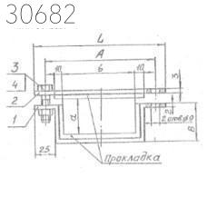 Подвески судовых трубопроводов тип 9-125х295-СТ 150 мм РИДФ.301525.001 0,295 кг